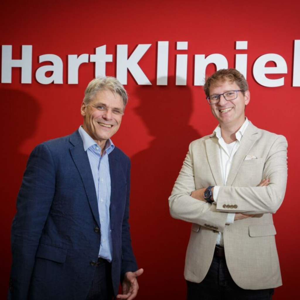 Perry de Jongh (ICON) en Arco Teske (HartKliniek) bij de HartKliniek vestiging in Groningen